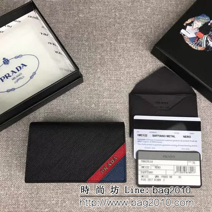 PRADA普拉達 專櫃最新款式 爆款男士卡包 2MC122 DD1063